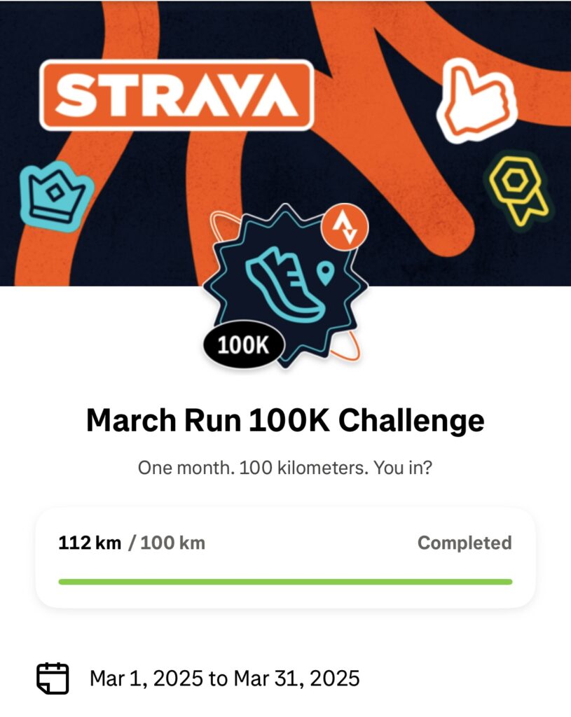 March 100K Challenge Completed