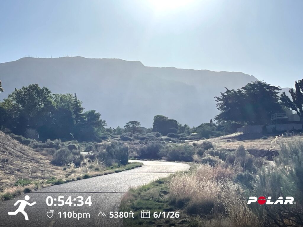 Run east toward the Sandia Mountains