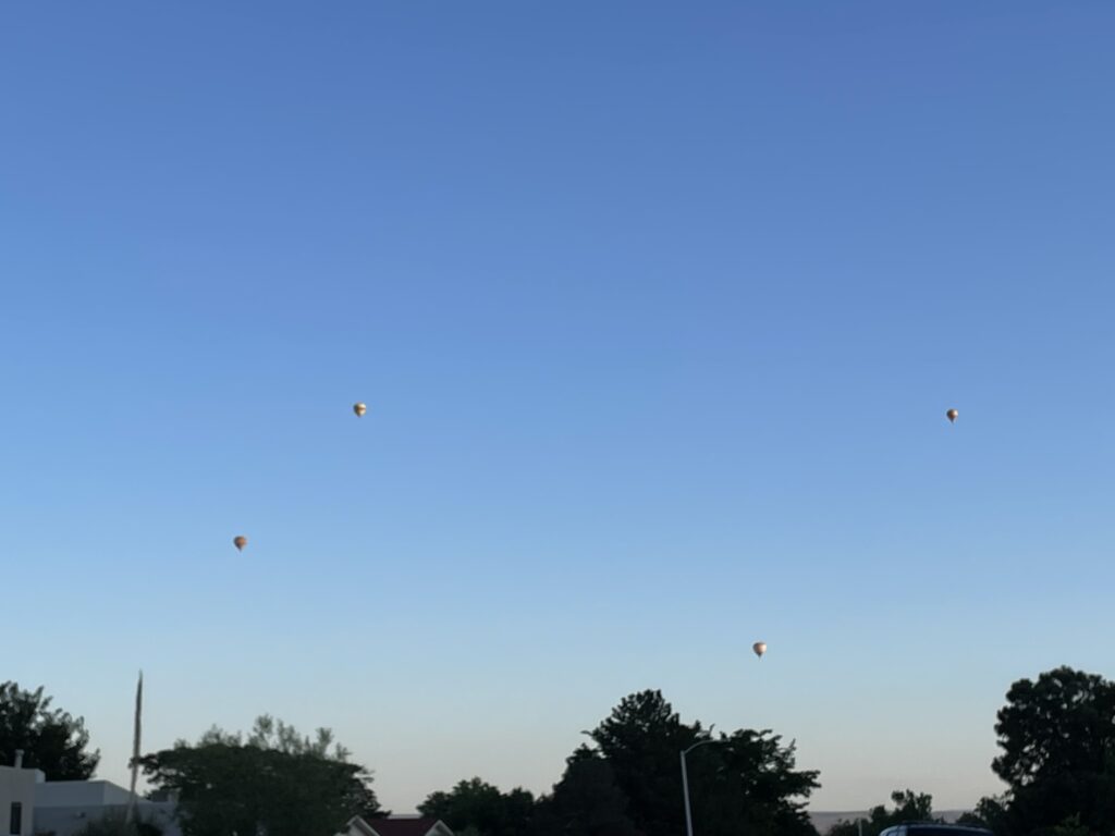 Hot Air Balloons Over the Mesa