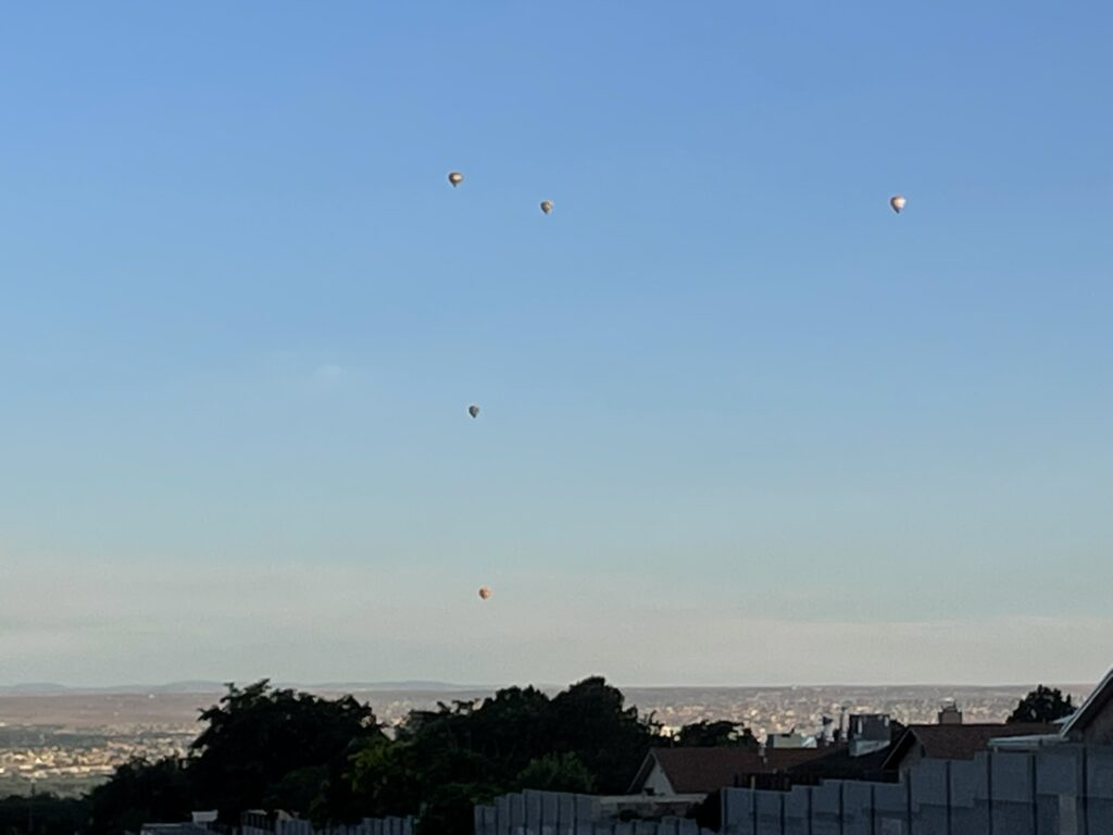 Hot Air Balloons Over the Mesa