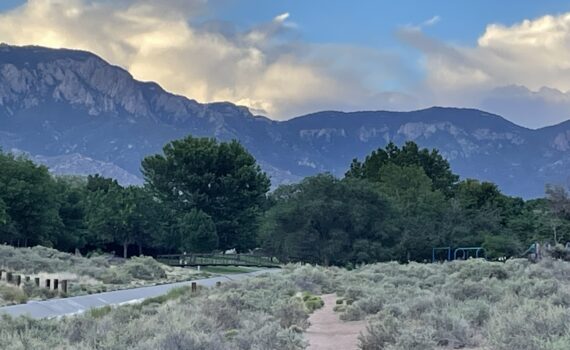 The Sandia Mountains at Sunset